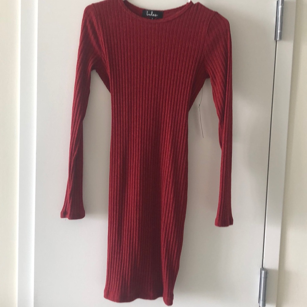 Lulu’s sweater dress. Pretty back. Never worn!